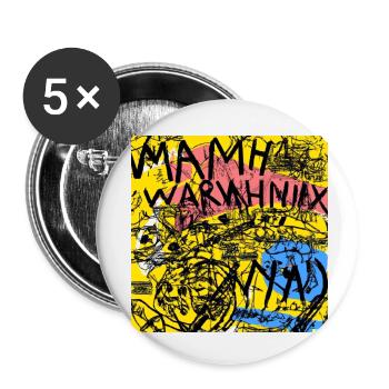 Warnhnix - Buttons small 1''/25 mm (5-pack) - white - Front