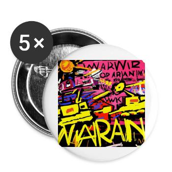 Wahran - Buttons small 1''/25 mm (5-pack) - white - Front