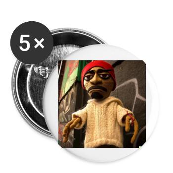 realistic photo of puppet knitted out of wool - Buttons small 1''/25 mm (5-pack) - white - Front