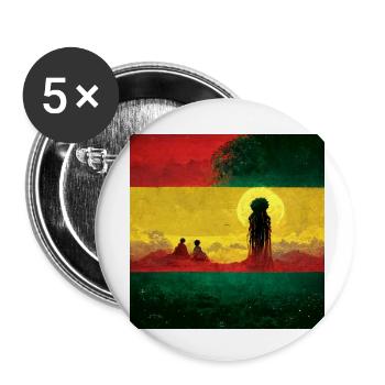 Rastafari dreams - Buttons small 1''/25 mm (5-pack) - white - Front
