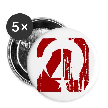 Denizli 20 used - Buttons klein 25 mm (5er Pack) - Weiß - Vorne