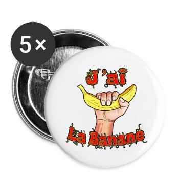 I'm banana - Buttons small 1''/25 mm (5-pack) - white - Front