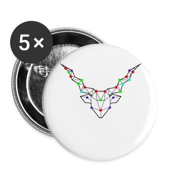 Sterne Steinbock Horoskop Esoterik Konstellation - Buttons klein 25 mm (5er Pack) - Weiß - Vorne