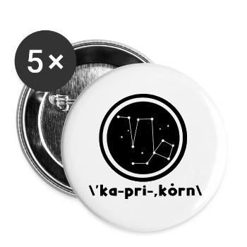 Konstellation Steinbock Gestirne Himmel Galaxie - Buttons klein 25 mm (5er Pack) - Weiß - Vorne
