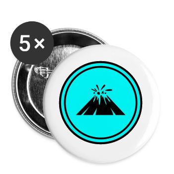 Vulkan icon symbol - Buttons klein 25 mm (5er Pack) - Weiß - Vorne