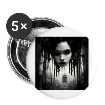 Der Sound Of Silence Horror - Buttons klein 25 mm (5er Pack) - Weiß - Vorne