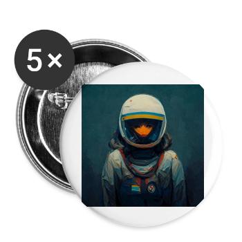 Astronaut painting - Buttons small 1''/25 mm (5-pack) - white - Front