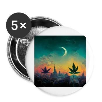 Rêves de cannabis - Lot de 5 petits badges (25 mm) - blanc - Devant