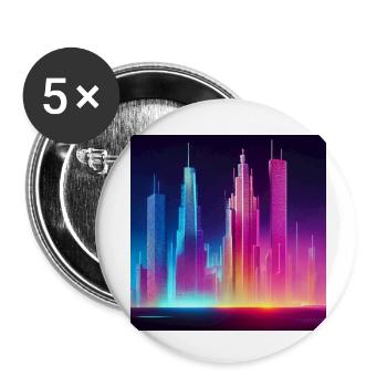 Femmes avec dessin de peau séchée et craquelée - Lot de 5 petits badges (25 mm) - blanc - Devant