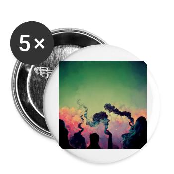 Rêves de cannabis - Lot de 5 petits badges (25 mm) - blanc - Devant