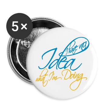 Aucune idée - Lot de 5 petits badges (25 mm) - blanc - Devant