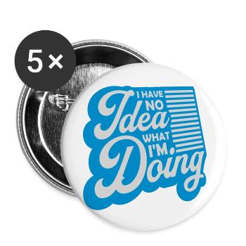 Aucune idée - Lot de 5 petits badges (25 mm) - blanc - Devant