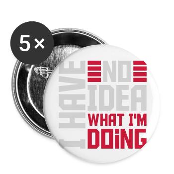 Aucune idée - Lot de 5 petits badges (25 mm) - blanc - Devant