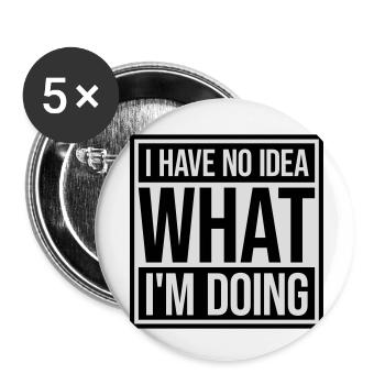 Aucune idée - Lot de 5 petits badges (25 mm) - blanc - Devant