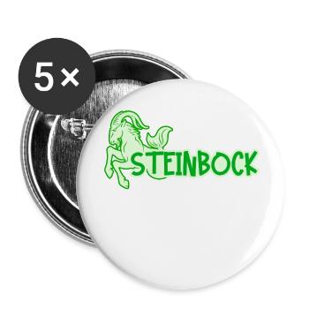 Horoskop Steinbock Esoterik Aberglaube Tierkreis - Buttons klein 25 mm (5er Pack) - Weiß - Vorne