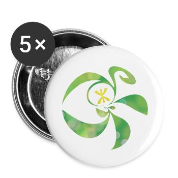 Amazigh olive leaf - Buttons small 1''/25 mm (5-pack) - white - Front