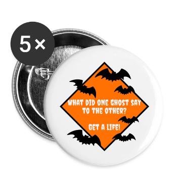 I love clothes / Halloween Special - Buttons klein 25 mm (5er Pack) - Weiß - Vorne
