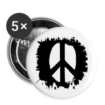 Vecteur de symbole de liberté de paix pour concevoir vous-même - Lot de 5 petits badges (25 mm) - blanc - Devant
