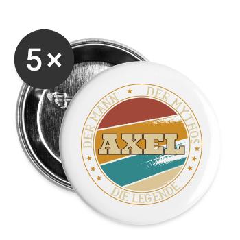 AXEL DER MAN DER MYTHOS DIE LEGENDE - Buttons klein 25 mm (5er Pack) - Weiß - Vorne