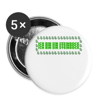 Horoscope de la déclaration des signes du zodiaque capricorne - Lot de 5 petits badges (25 mm) - blanc - Devant