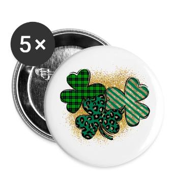 Happy St. Patrick's Day Saint Patrick Ireland Irish - Buttons small 1''/25 mm (5-pack) - white - Front
