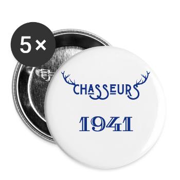 Anniversaire chasseur 1941 - Lot de 5 petits badges (25 mm) - blanc - Devant
