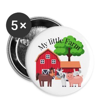 Baby sayings Baby clothes Children's clothing - Buttons small 1''/25 mm (5-pack) - white - Front