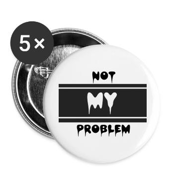 Not my problem - Buttons small 1''/25 mm (5-pack) - white - Front