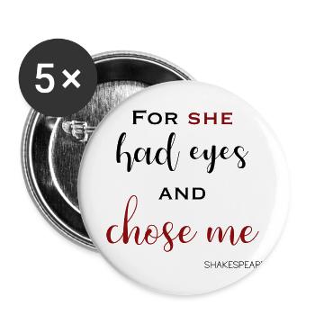 Shakespeare's phrase - Buttons small 1''/25 mm (5-pack) - white - Front