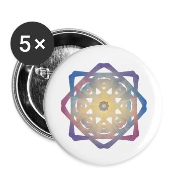 Star of Bliss - Buttons small 1''/25 mm (5-pack) - white - Front