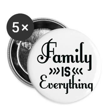 Family is Everything - Buttons small 1''/25 mm (5-pack) - white - Front