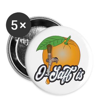 O jus est! Cadeau, Fitness, Santé - Lot de 5 petits badges (25 mm) - blanc - Devant