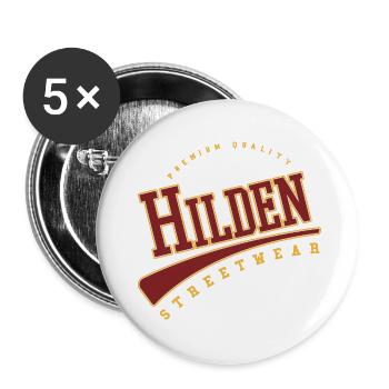 Hilden, Germany, College High School Style - Buttons small 1''/25 mm (5-pack) - white - Front