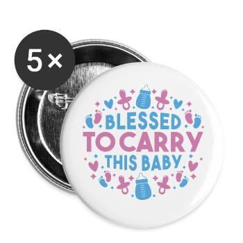 Pregnancy Clothes Baby Belly Pregnant Mom - Buttons small 1''/25 mm (5-pack) - white - Front
