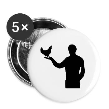 Farm - Buttons small 1''/25 mm (5-pack) - white - Front