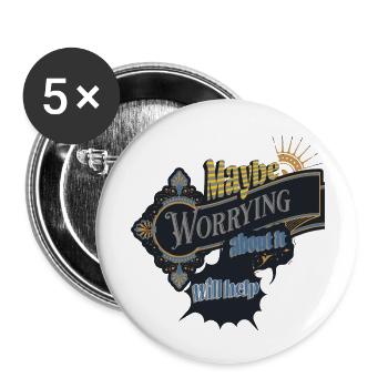 maybe worrying about it will help - Buttons small 1''/25 mm (5-pack) - white - Front