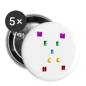 Merch Merch 2 - Buttons klein 25 mm (5er Pack) - Weiß - Vorne