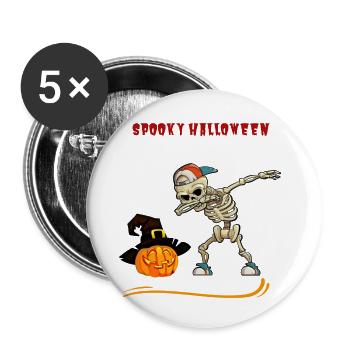 Spooky Halloween - Buttons klein 25 mm (5er Pack) - Weiß - Vorne