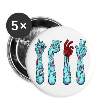 Zombie Arms - Buttons small 1''/25 mm (5-pack) - white - Front