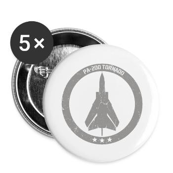 Tornado Aircraft Emblème de l’aviation militaire Patch - Lot de 5 petits badges (25 mm) - blanc - Devant