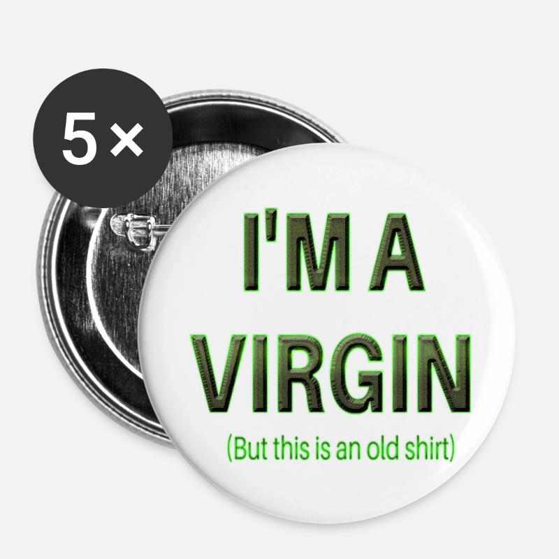 Weisheit zitiert Buddha Text Leben Jungfrau - Buttons klein 25 mm (5er Pack) - Weiß