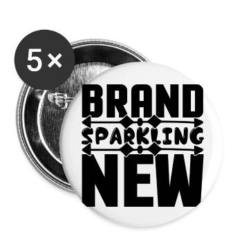 Brand sparkling New - Buttons klein 25 mm (5er Pack) - Weiß - Vorne