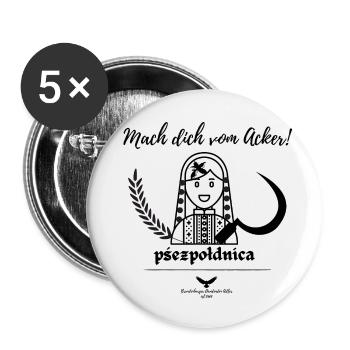 Spreewald Sagen Mittagsfrau - Buttons klein 25 mm (5er Pack) - Weiß - Vorne