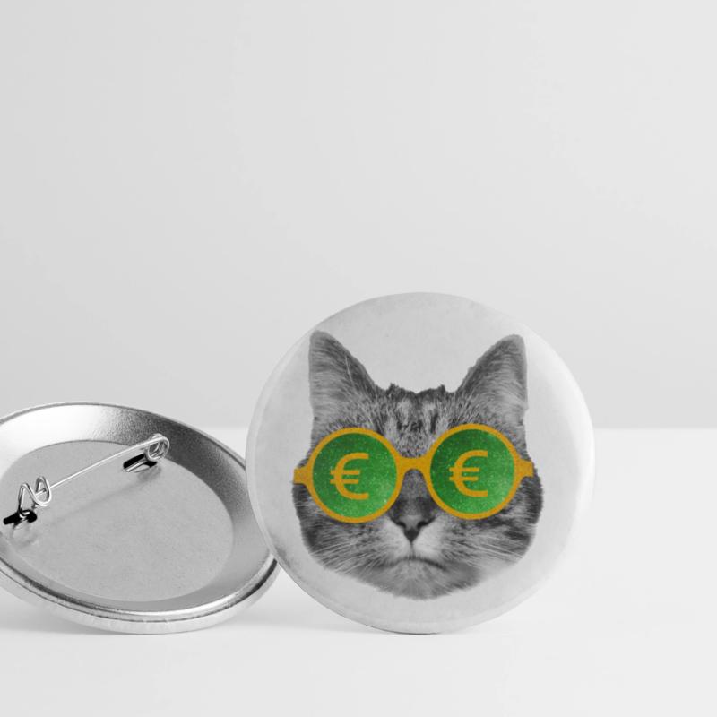 Katzengeldbrille Buttons klein 25 mm (5er Pack)