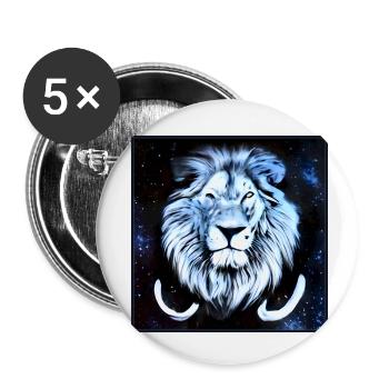 SURREAL LION 6 - Buttons small 1''/25 mm (5-pack) - white - Front