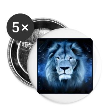 SURREAL LION 8 - Buttons small 1''/25 mm (5-pack) - white - Front
