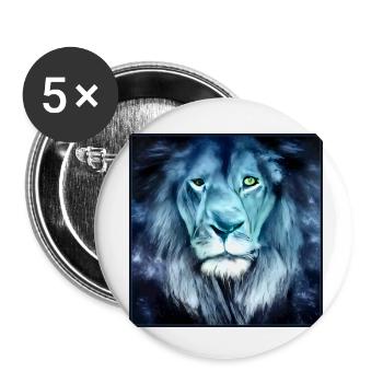 SURREAL LION 9 - Buttons small 1''/25 mm (5-pack) - white - Front