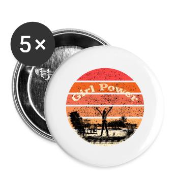 the feminist girl with strange powers - Buttons small 1''/25 mm (5-pack) - white - Front