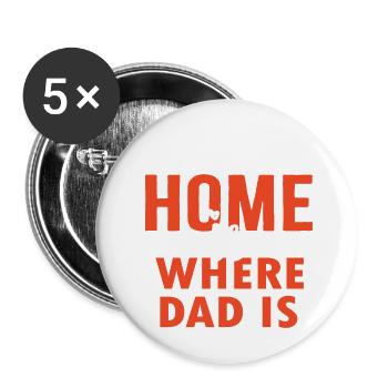 Father's Day - Buttons small 1''/25 mm (5-pack) - white - Front
