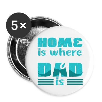 Father's Day - Buttons small 1''/25 mm (5-pack) - white - Front